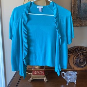 Chico’s Turquoise Shrug